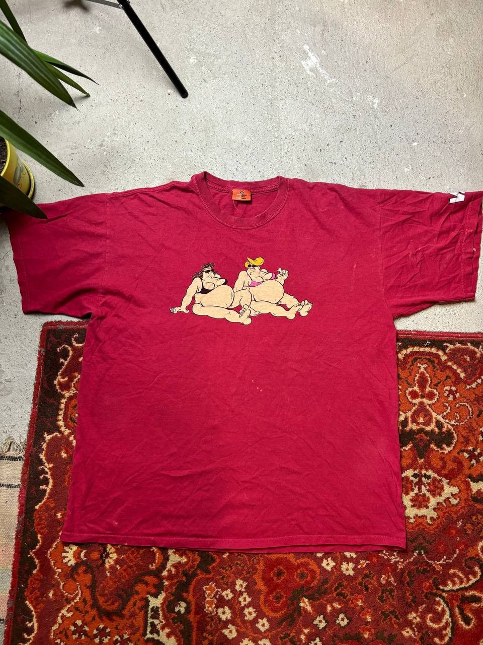 Vintage Vintage Y2K Crazy Shirt Big Women Humor Faded T shirt Size US XL / EU 56 / 4 - 1 Thumbnail