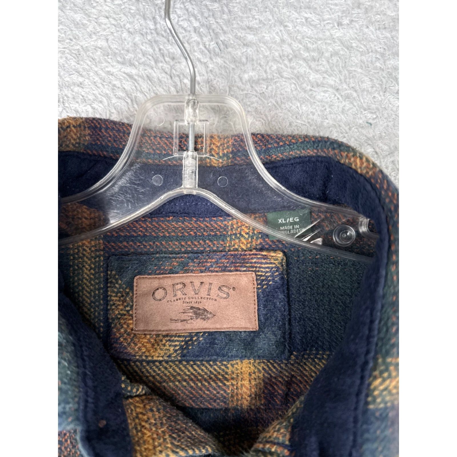 Orvis VINTAGE Orvis Shirt Men Extra Large Blue Green Beige Flannel Button-Up Cotton Plaid Workwear Casual Shirts MMens Size US XL / EU 56 / 4 - 7 Thumbnail