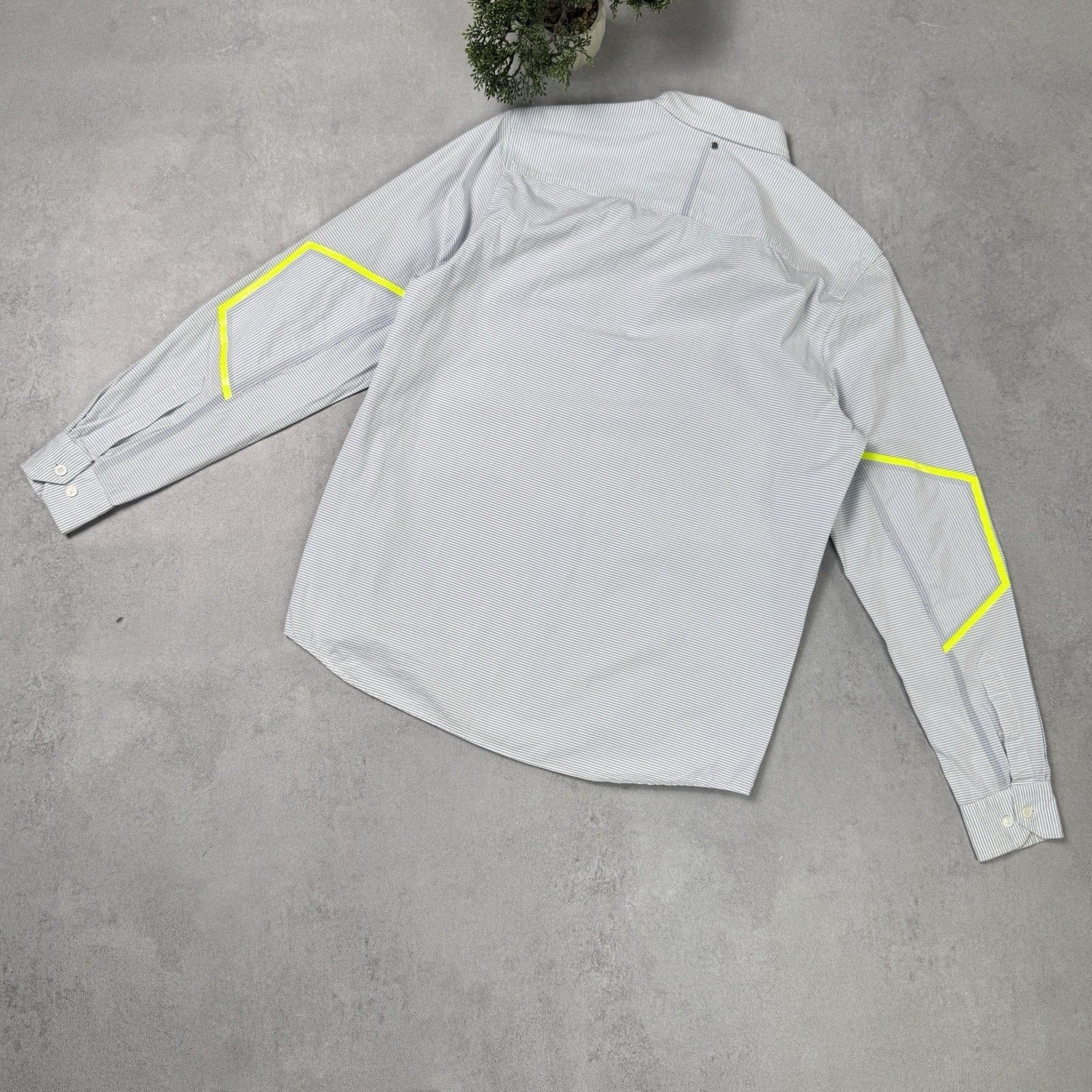 OAMC OAMC LS FRAME SHIRT Lo Blue/White Stripe/Flo Yellow Rigid Size US L / EU 52-54 / 3 - 10 Thumbnail