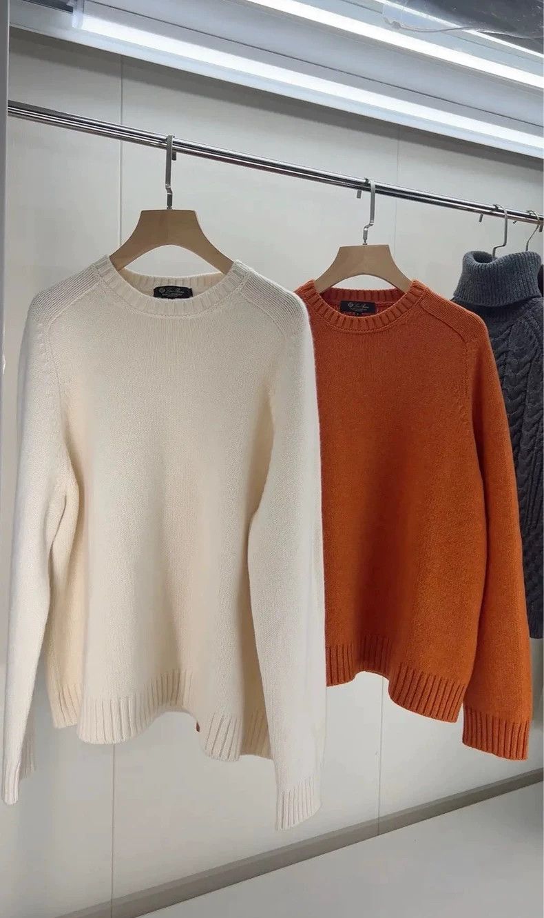 Loro Piana LORO PIANA Classic goat hair saddle sweater Size L / US 10 / IT 46 - 1 Thumbnail