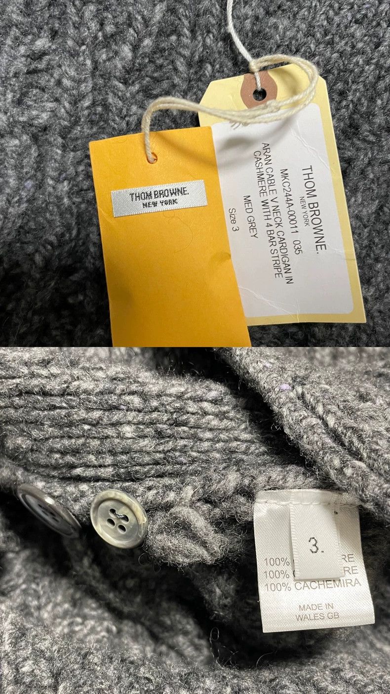 Thom Browne Thom Browne Medium grey cashmere cardigan Size US L / EU 52-54 / 3 - 2 Thumbnail