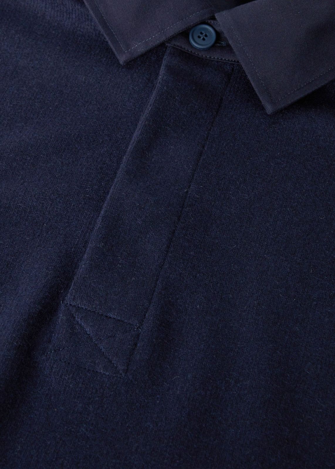 Loro Piana o1srvl11e1224 Cashmere Jersey Polo Shirt in Navy Blue Size US L / EU 52-54 / 3 - 3 Thumbnail