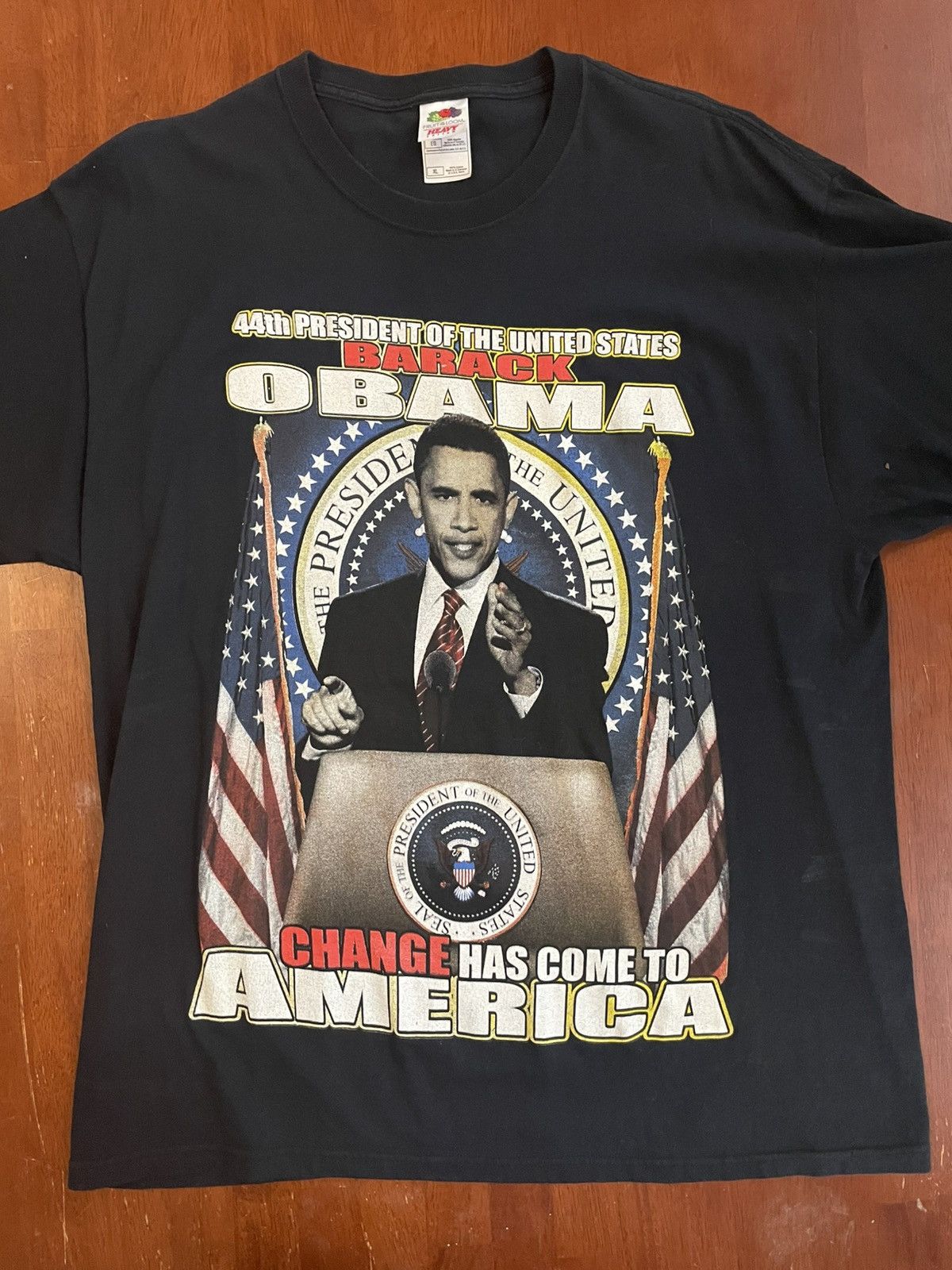Fruit Of The Loom Vintage Barack Obama 44th President Tee XL Change Has Come Size US XL / EU 56 / 4 - 1 Thumbnail