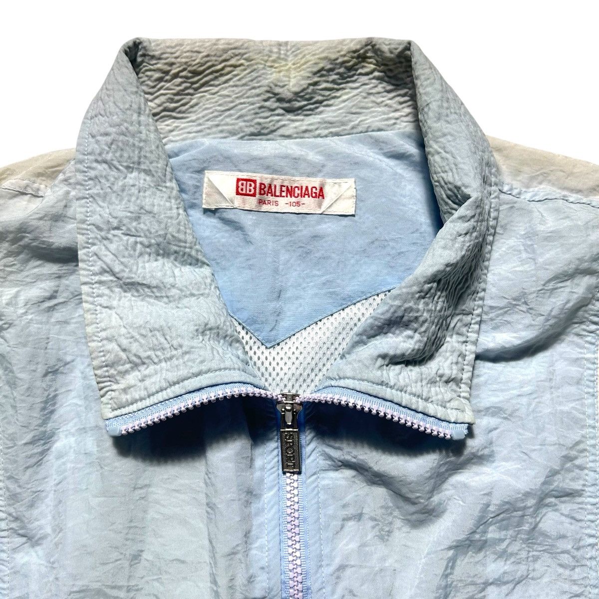 Balenciaga Balenciaga Full Zip Windbreaker Jacket / Vintage 80s 90s Size US L / EU 52-54 / 3 - 3 Thumbnail