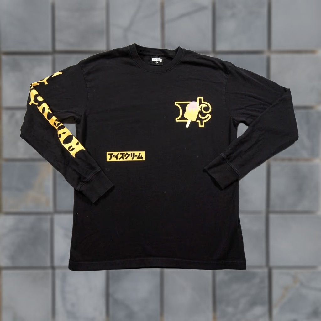 Vintage Icecream Shirt Mens Medium Black Long Sleeve Skate Streetwear Tee Pharrell Size US M / EU 48-50 / 2 - 1 Thumbnail