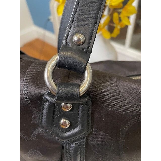 Coach Authentic Coach Leather Trim Black Campbell signature satche Size ONE SIZE - 6 Thumbnail