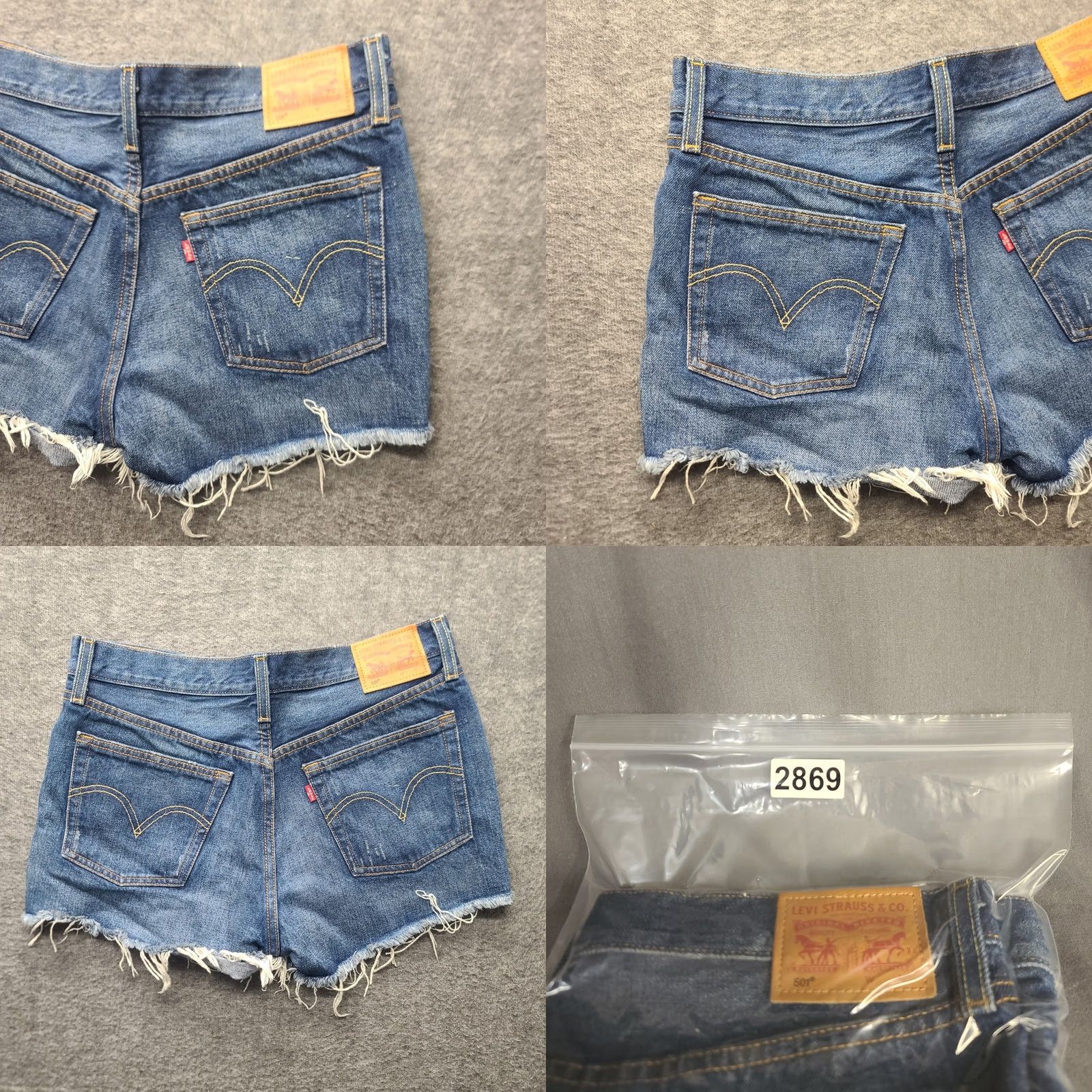 Levi's VINTAGE Levi's 501 XX Cut Off Shorts Womens 29 Regular High Rise Daisy Dukes Booty Denim Blue 90s Womens Size 29" - 9 Thumbnail