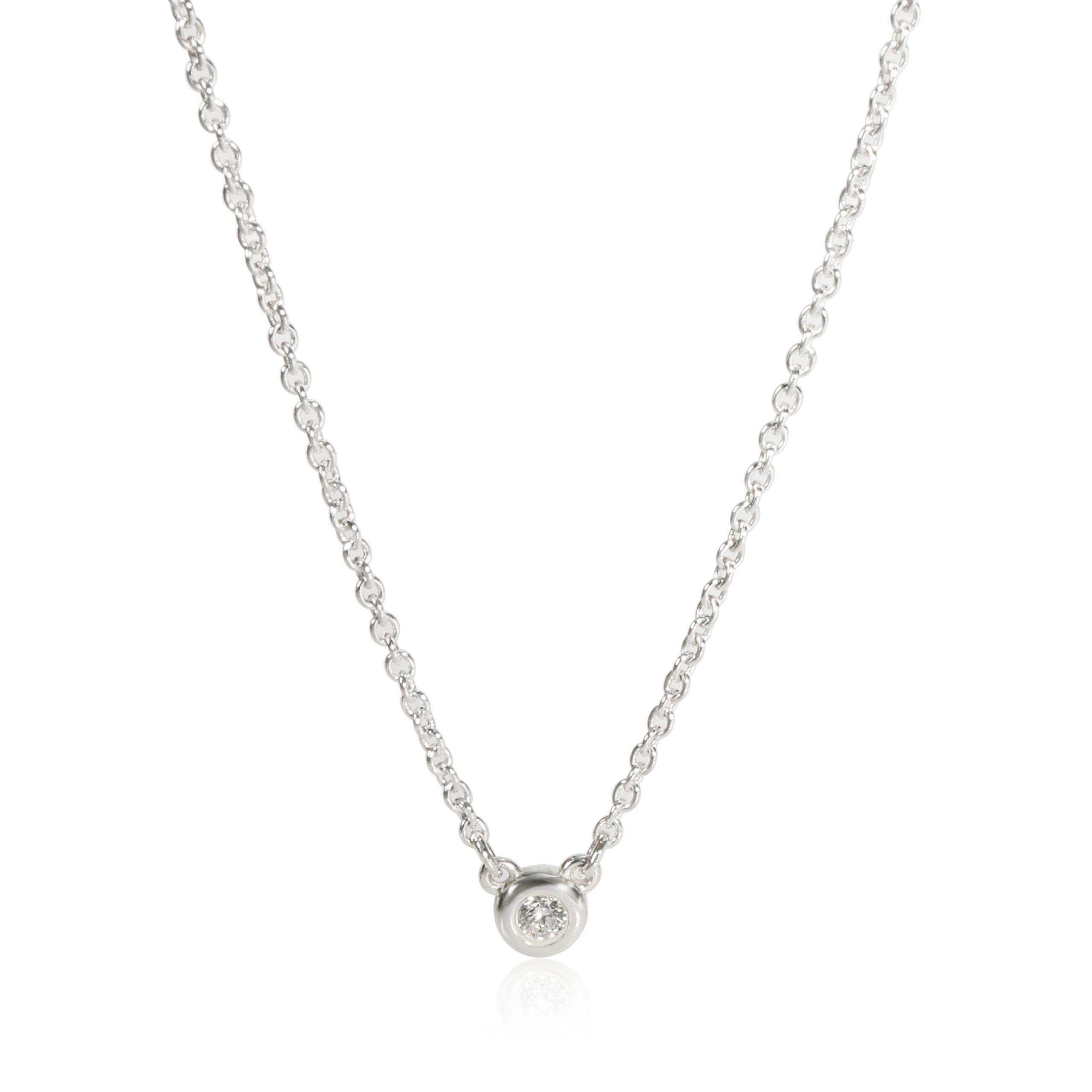 image of Tiffany Co Tiffany & Co. Diamonds By The Yard Diamond Necklace In Sterling Silver 0.05 Ct, Women's