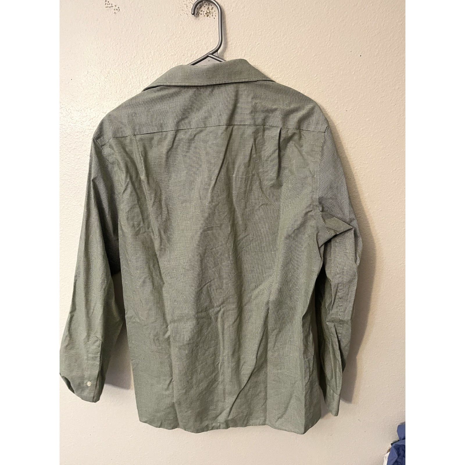 Tommy Hilfiger Tommy Hilfiger Slim Fit Green Gingham Long Sleeve Button Down Shirt Size 16 Men Size US L / EU 52-54 / 3 - 2 Thumbnail