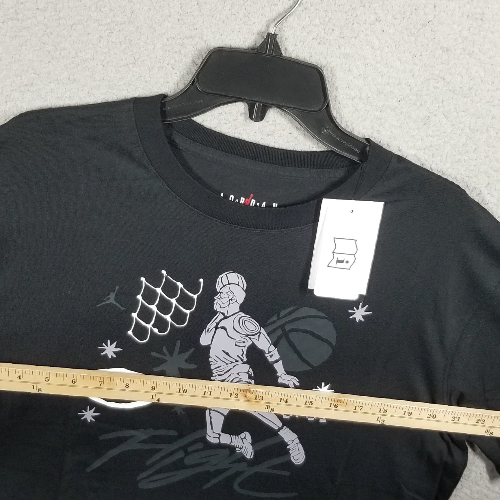 Nike VINTAGE Nike Jordan T-Shirt Women's Medium Black Graphic Print 90s Flight Unisex Size M / US 6-8 / IT 42-44 - 6 Thumbnail