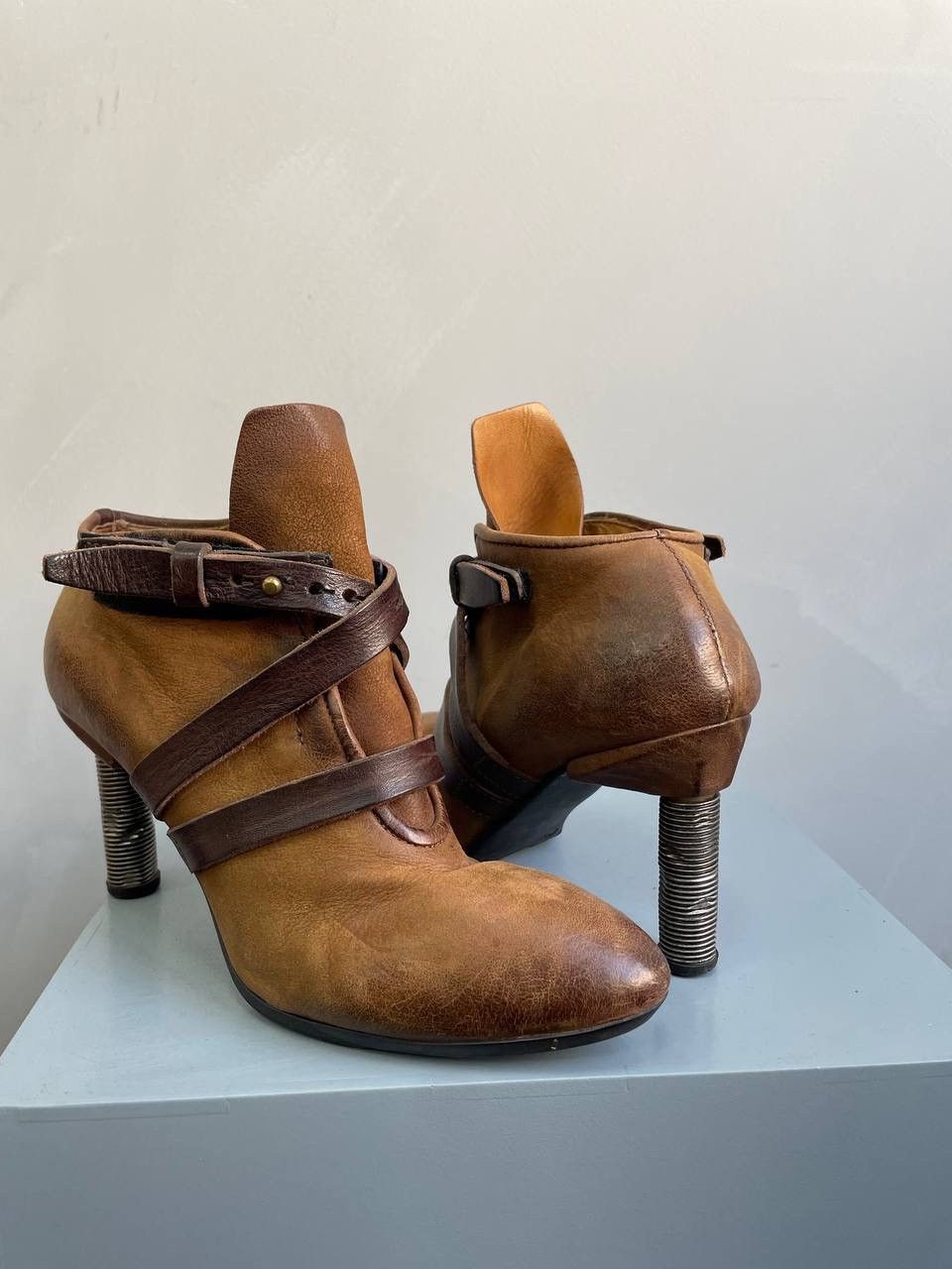 Guidi × Leather × Western Rise Air Step A.S.98 Leather Western HEEL Boots Casual Shoes Size US 8 / IT 38 - 6 Thumbnail