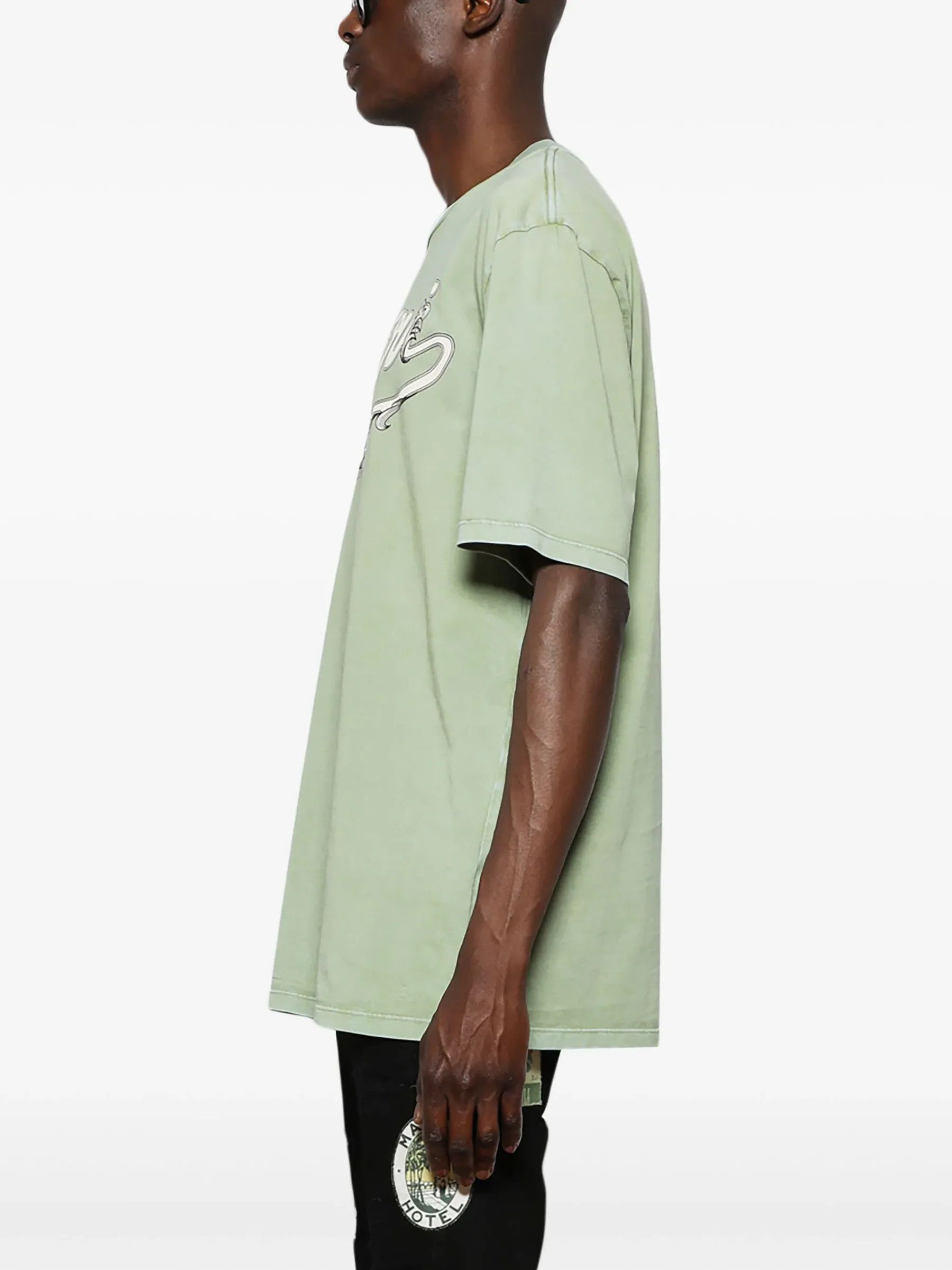 Amiri o1s1wg110425 Filigree Short Sleeve T-Shirt in Green Size US XL / EU 56 / 4 - 4 Thumbnail