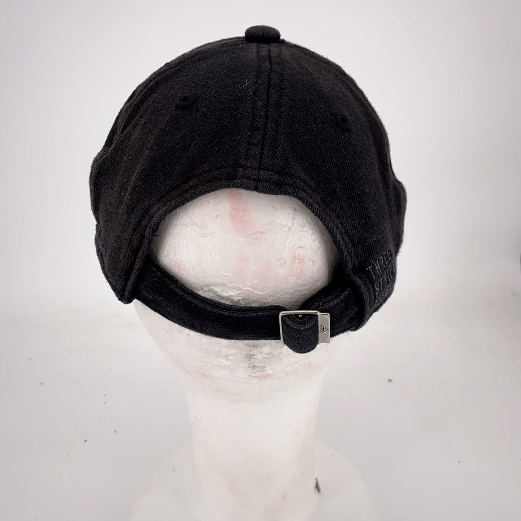 Adidas Adidas Hat Cap Strap Back Black Mens Three Stripe Logo AEROREADY Cotton Athletic Cap Size ONE SIZE - 3 Thumbnail