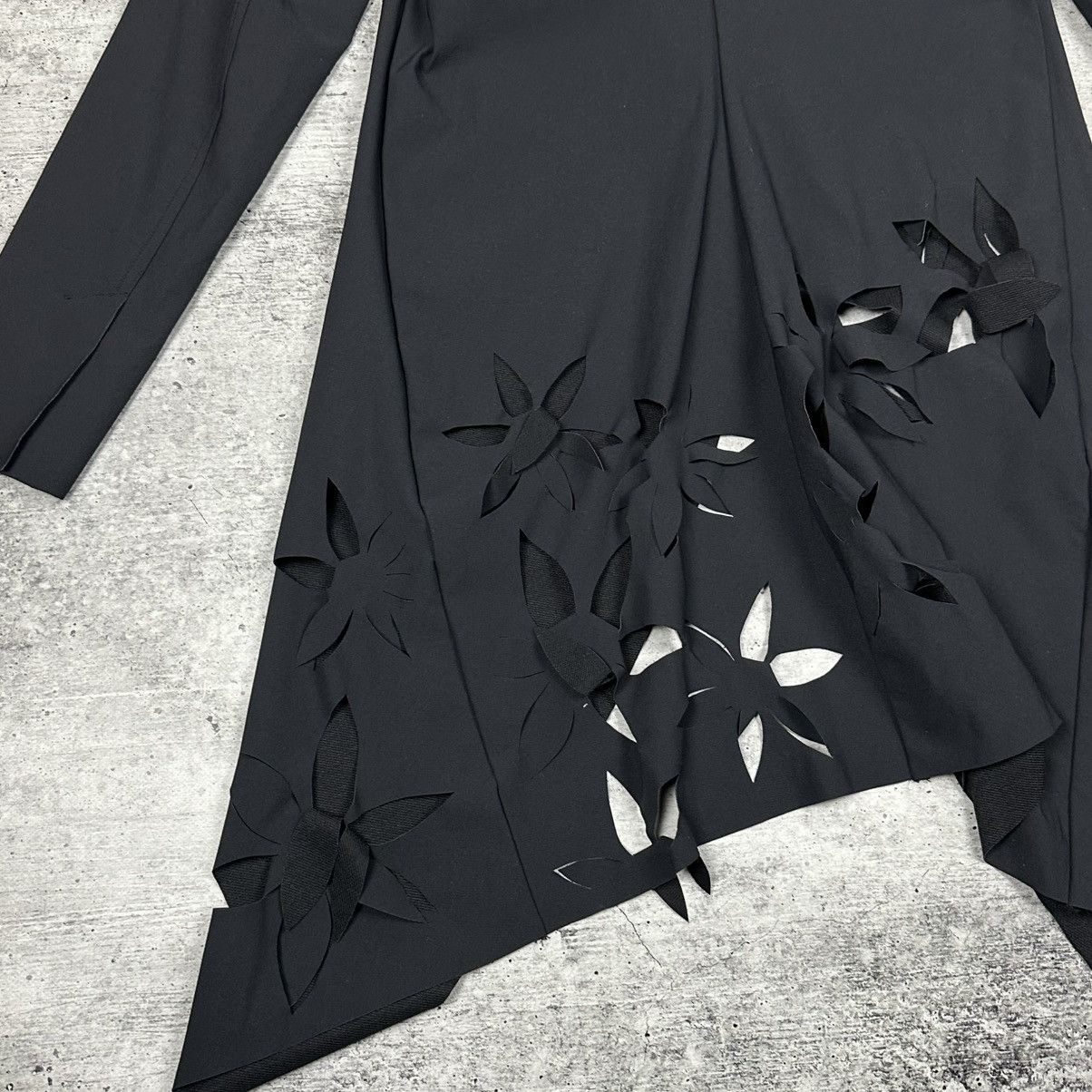 Rundholz Rundholz Black Label Coat Flower Cutouts Black Nylon Women Size S / US 4 / IT 40 - 14 Thumbnail
