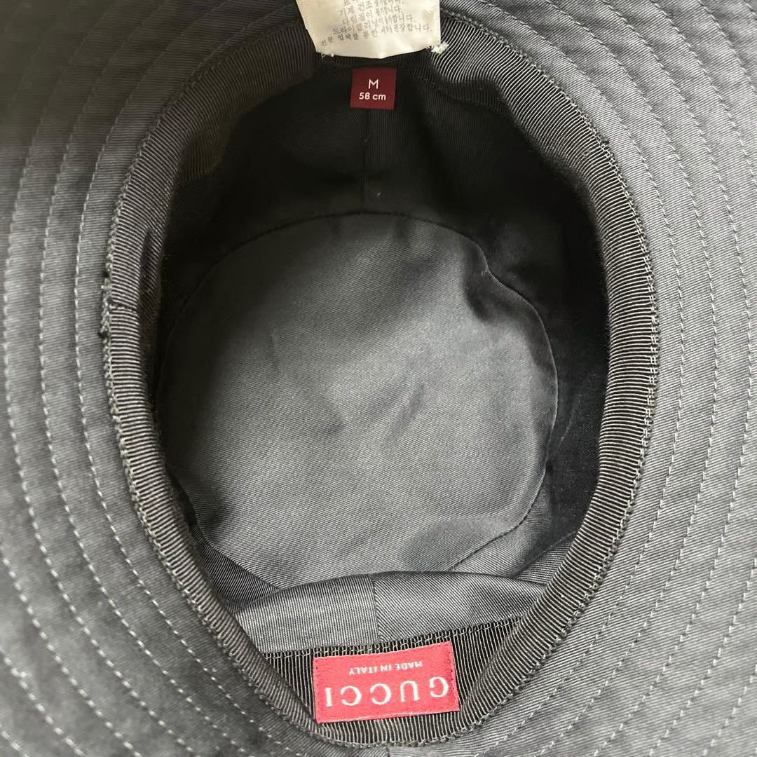 Gucci oc11z0126 Size: OS Cotton Bucket Hat / Cap In Black Size ONE SIZE - 4 Thumbnail