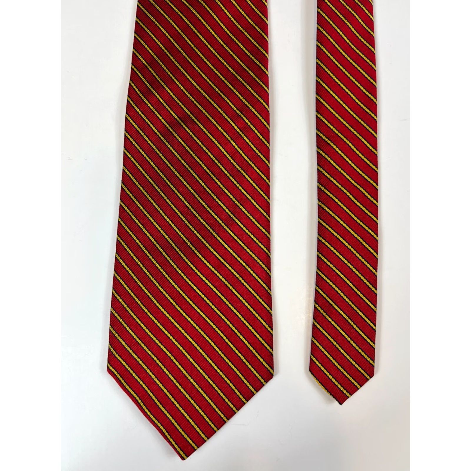 Brooks Brothers VINTAGE Brooks Brothers Makers Silk Tie Striped Woven England Made USA Men’s Tie Red 58" Wide 3.75" Silk All Silk Preppy Designer Size ONE SIZE - 5 Thumbnail