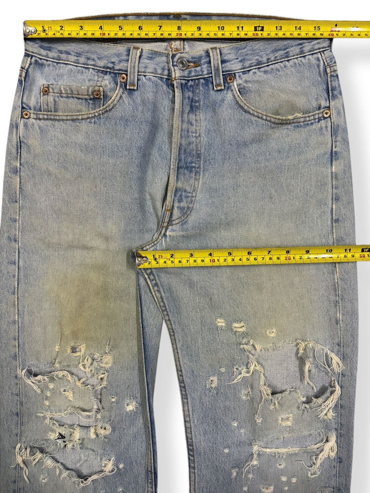 Levi's Vintage 90s Levis 501 Rusty Mud Wash Distressed Grunge Jeans Size US 31 - 17 Thumbnail