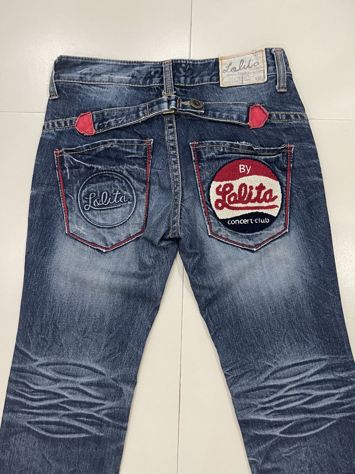 If Six Was Nine Flare Jeans Distressed Claws Design LOLITA Jeans Size 30" / US 8 / IT 44 - 2 Thumbnail