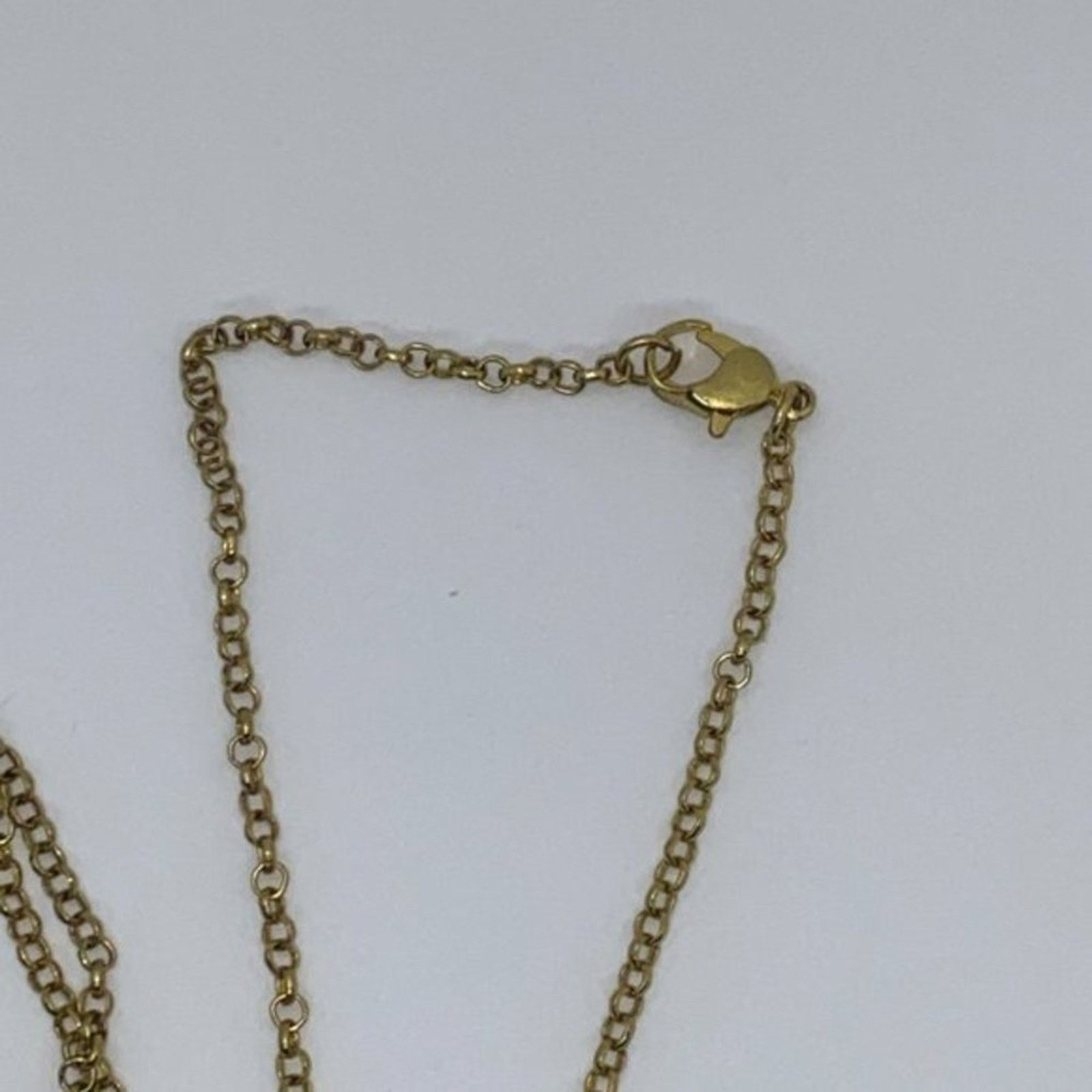 Handmade Bronze-Tone Multi-tone Orange Textured Pendant Necklace Size ONE SIZE - 5 Thumbnail