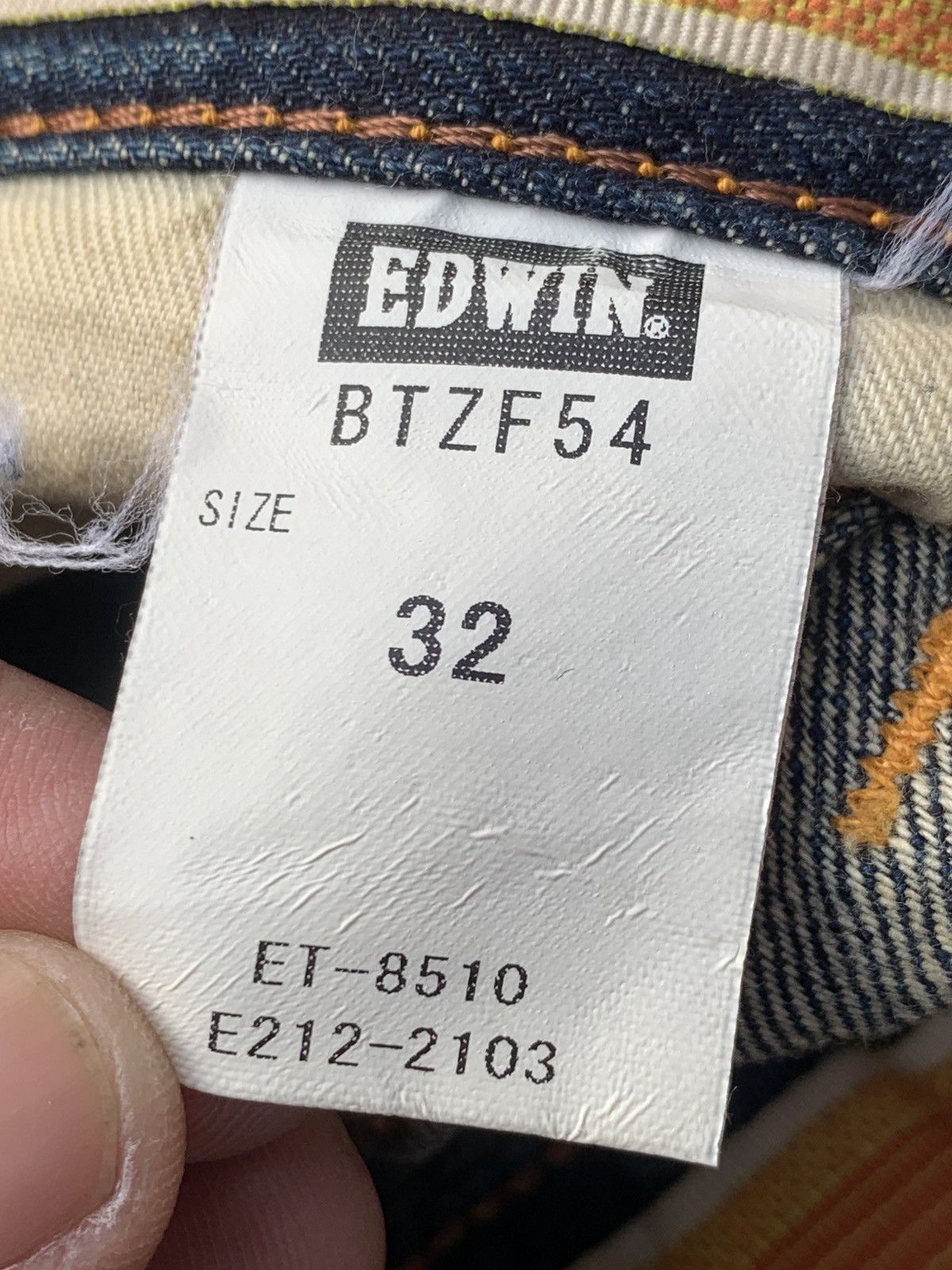 Edwin 👖RARE EDWIN BLUE TRIP – HEAVY WORN & CRAZY PATINA Size US 32 / EU 48 - 5 Thumbnail