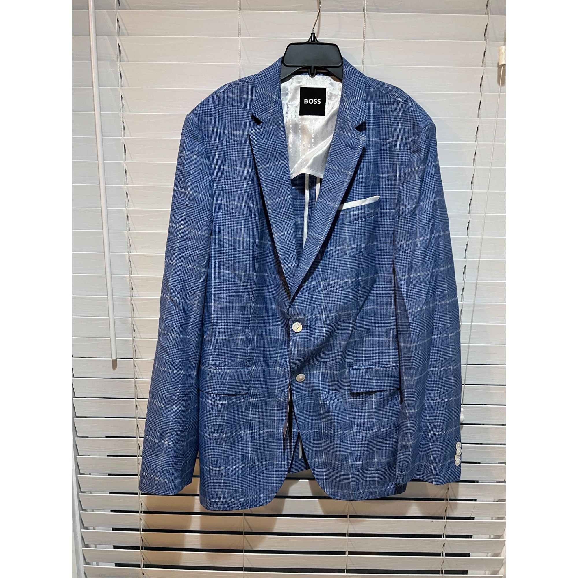 Hugo Boss Hugo Boss Blue Wool Blend Blazer Sport Coat - NWT Size 44L Size 44L - 1 Thumbnail
