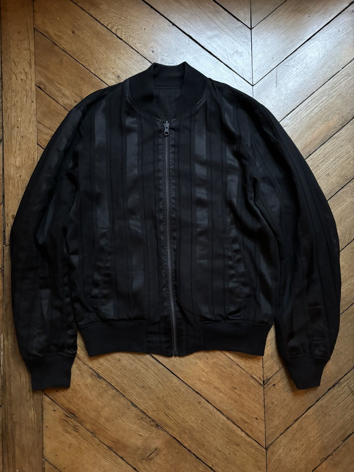 Ann Demeulemeester Ann Demeulemeester Reversible Linen Striped Bomber Jacket Size US S / EU 44-46 / 1 - 3 Thumbnail