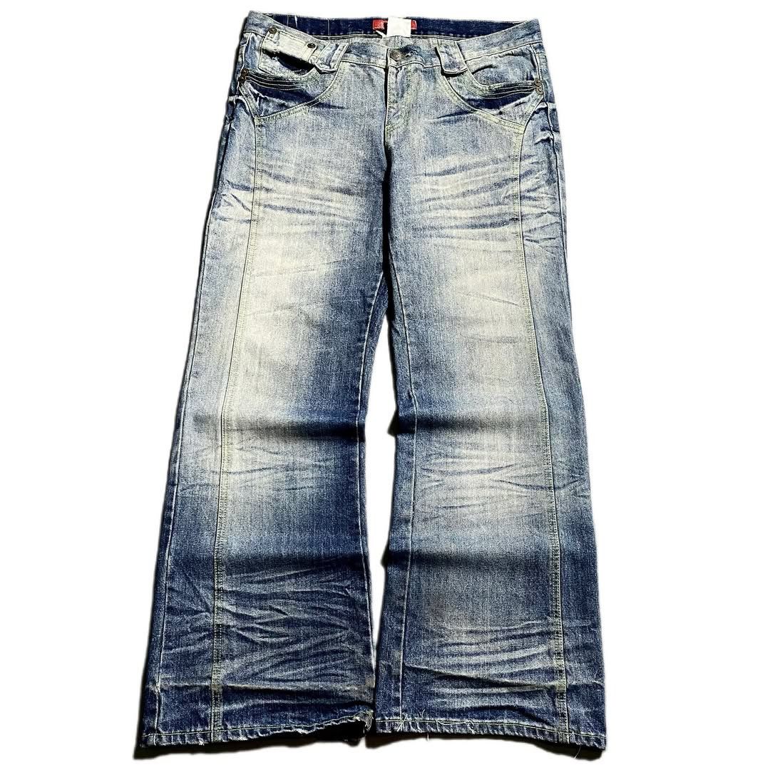 If Six Was Nine × KMRii × Le Grande Bleu (L.G.B.) Crazy!! G’Dub Fadding Baggy Jeans LGB Ifsixwasnine Style Size US 36 / EU 52 - 1 Thumbnail