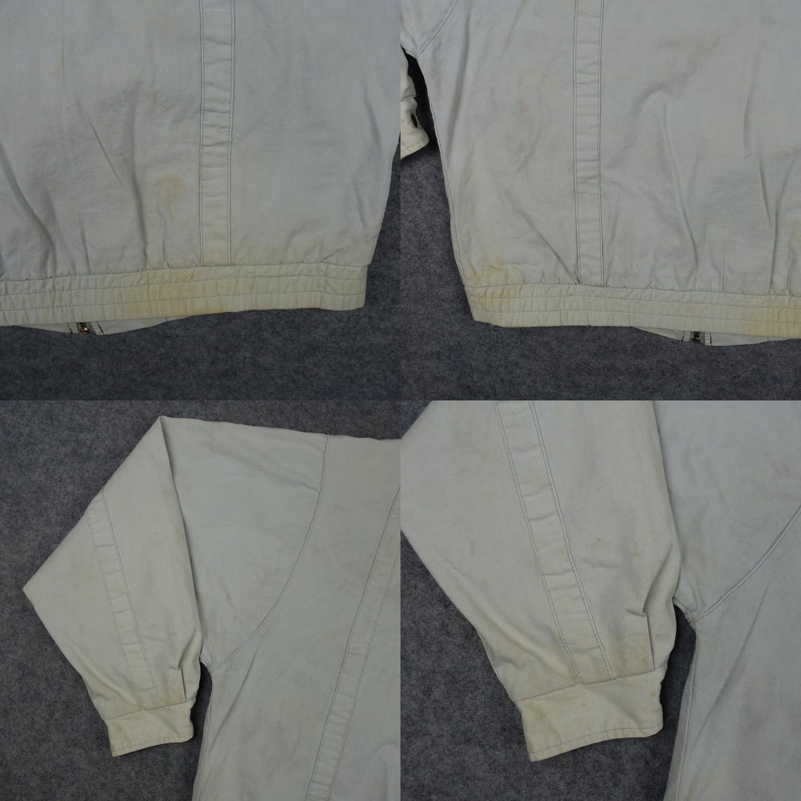 Vintage VINTAGE American Outerware Company Jacket Mens Medium Beige Canvas Hooded Bomber Size US M / EU 48-50 / 2 - 10 Thumbnail