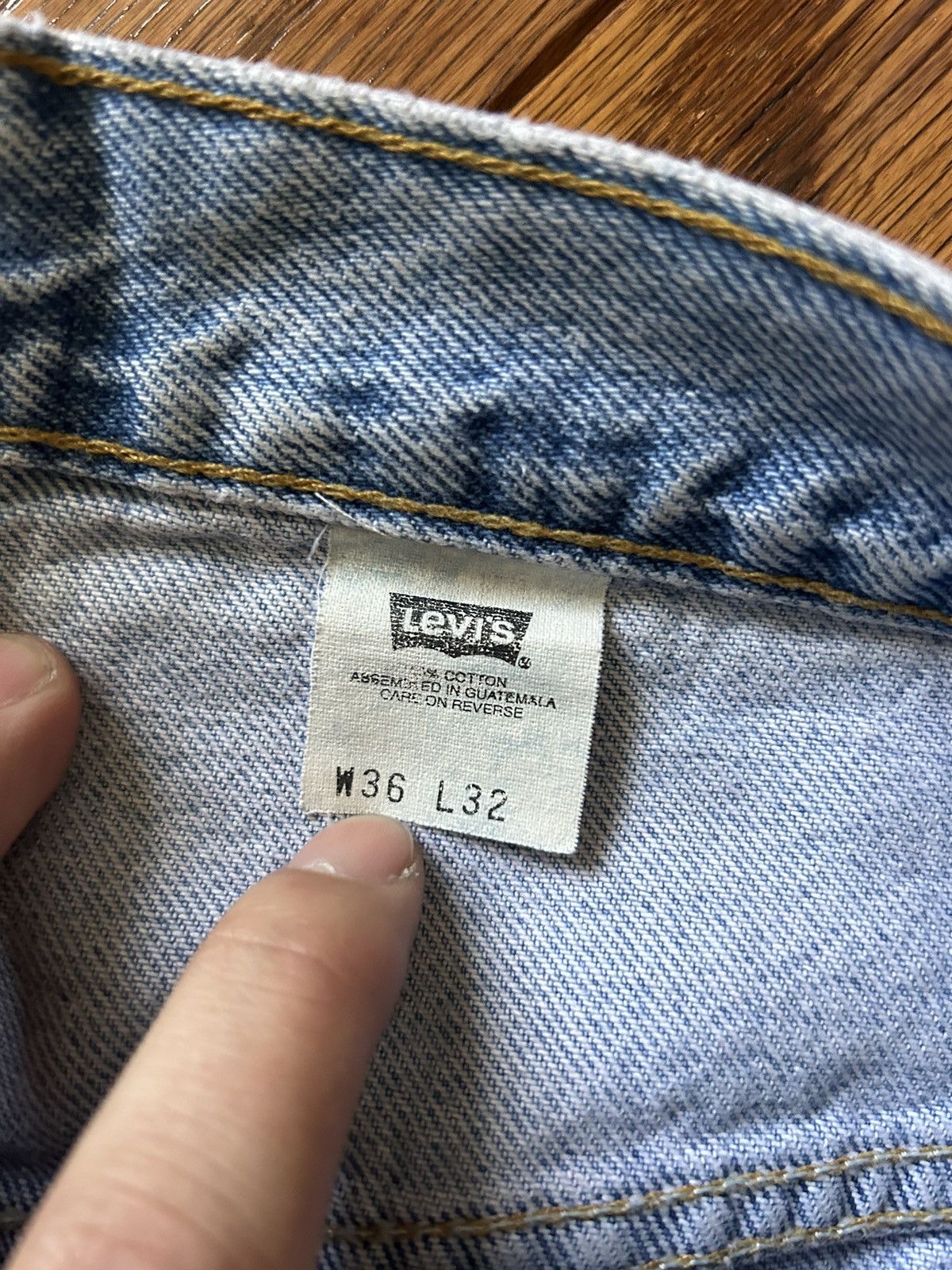 Levi's × Levi's Vintage Clothing × Vintage 36x28 Levi’s light wash vintage Dry Goods denim Size US 36 / EU 52 - 6 Thumbnail