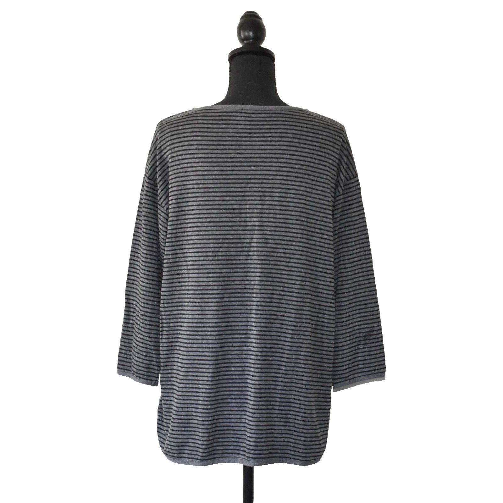 Eileen Fisher NEW EILEEN FISHER Striped Tencel 3/4 Sleeve Sweater Size PM Size M / US 6-8 / IT 42-44 - 3 Thumbnail