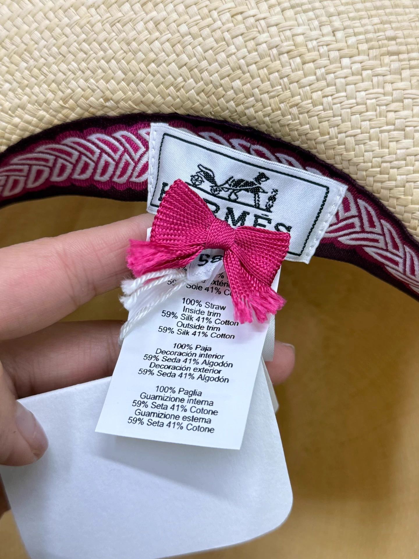 Hermes Hermes Straw Hat Size 58 New With Tags Size ONE SIZE - 5 Thumbnail