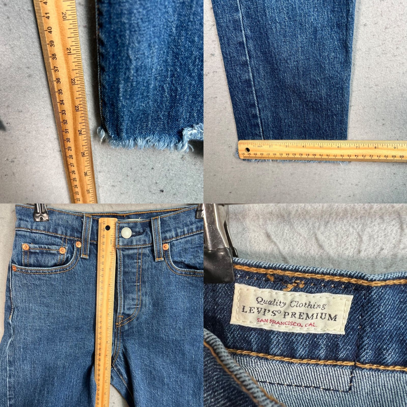 Levi's Levis Wedgie Straight High-Rise Jeans Womens 25 Blue Denim Denim Jeans 90s Vintage 5-Pocket Design Front Button Womens Size 42" / US 20 - 8 Thumbnail