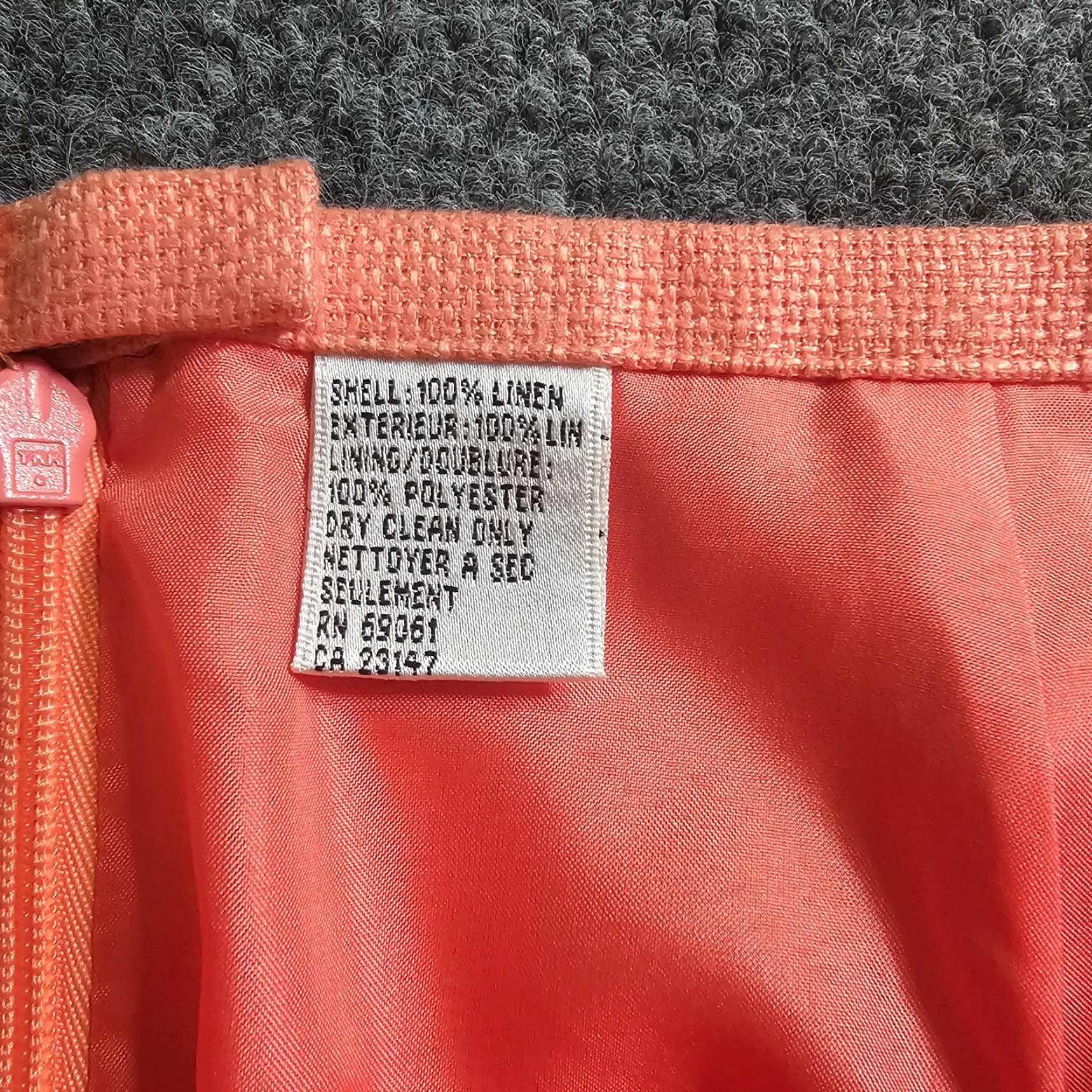 Talbots VINTAGE Talbots Skirt Womens 14P Pink Linen Pencil Straight Career Size 36" / US 14 / IT 50 - 4 Thumbnail