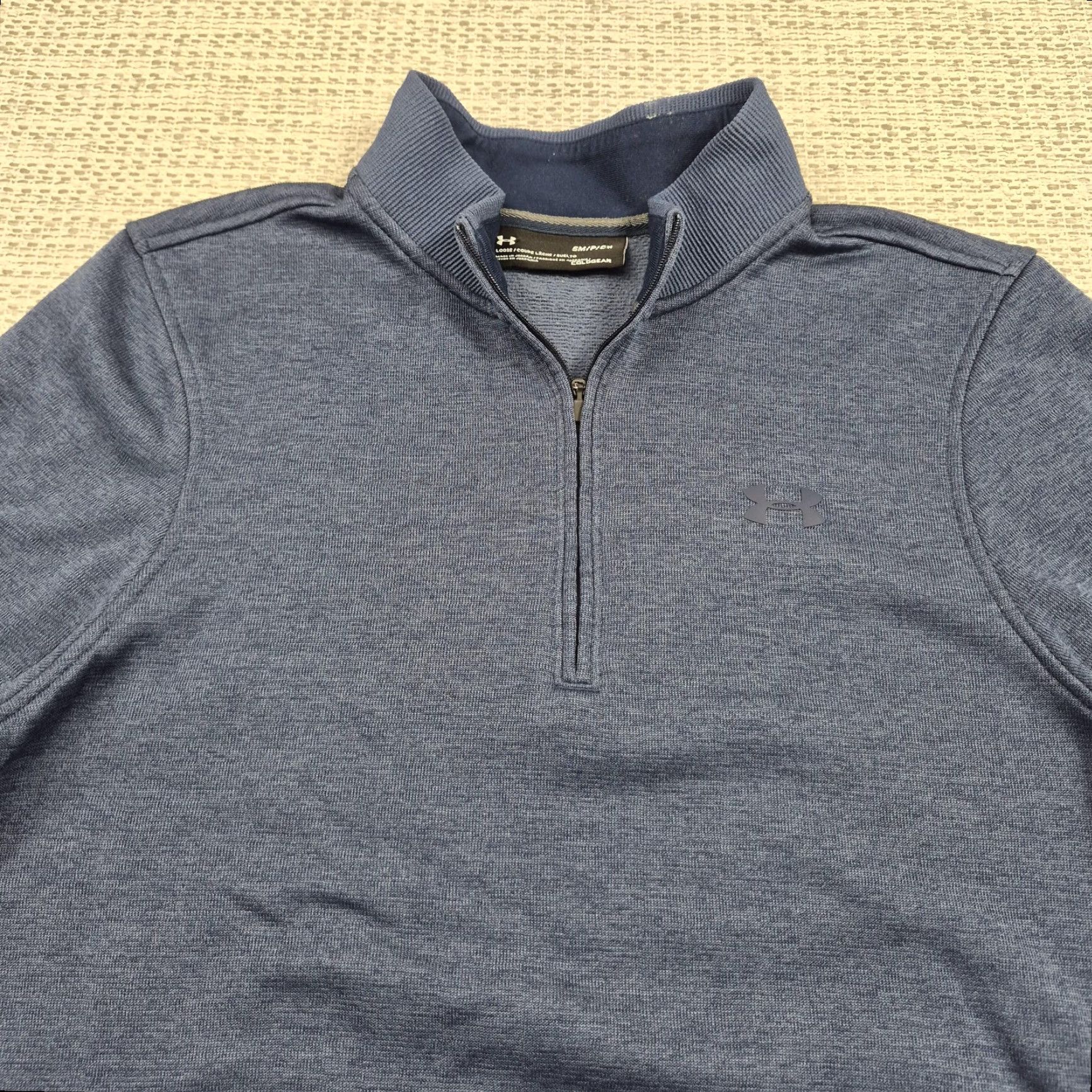 Under Armour Under Armour ColdGear Storm Pullover Mens Small Blue 1/4 Zip Thermal Sweatshirt Size US S / EU 44-46 / 1 - 4 Thumbnail