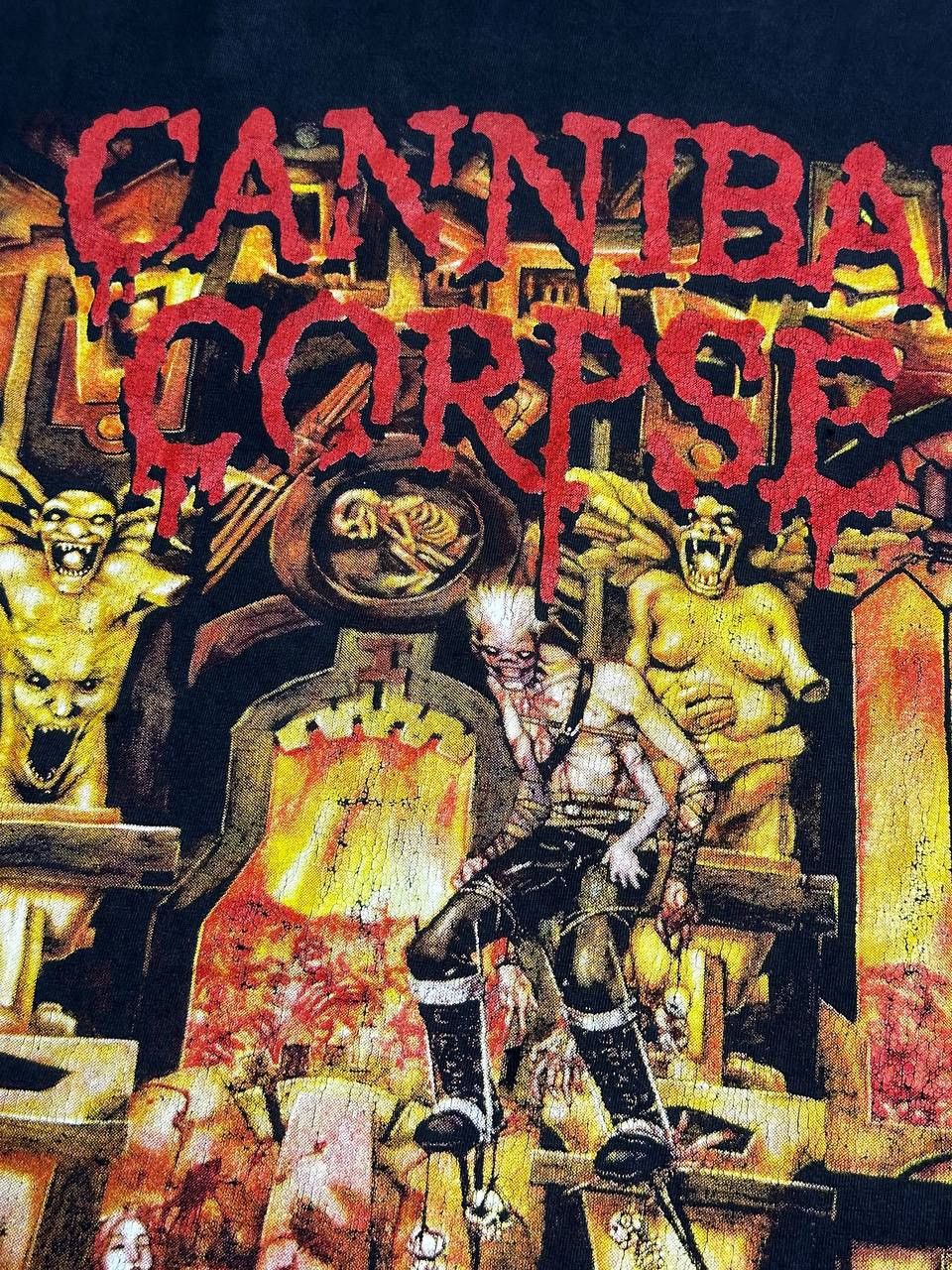 Band Tees × Vintage Rare!! Vintage 2002 Cannibal Corpse Butchered At Birth Tee Size US L / EU 52-54 / 3 - 14 Thumbnail
