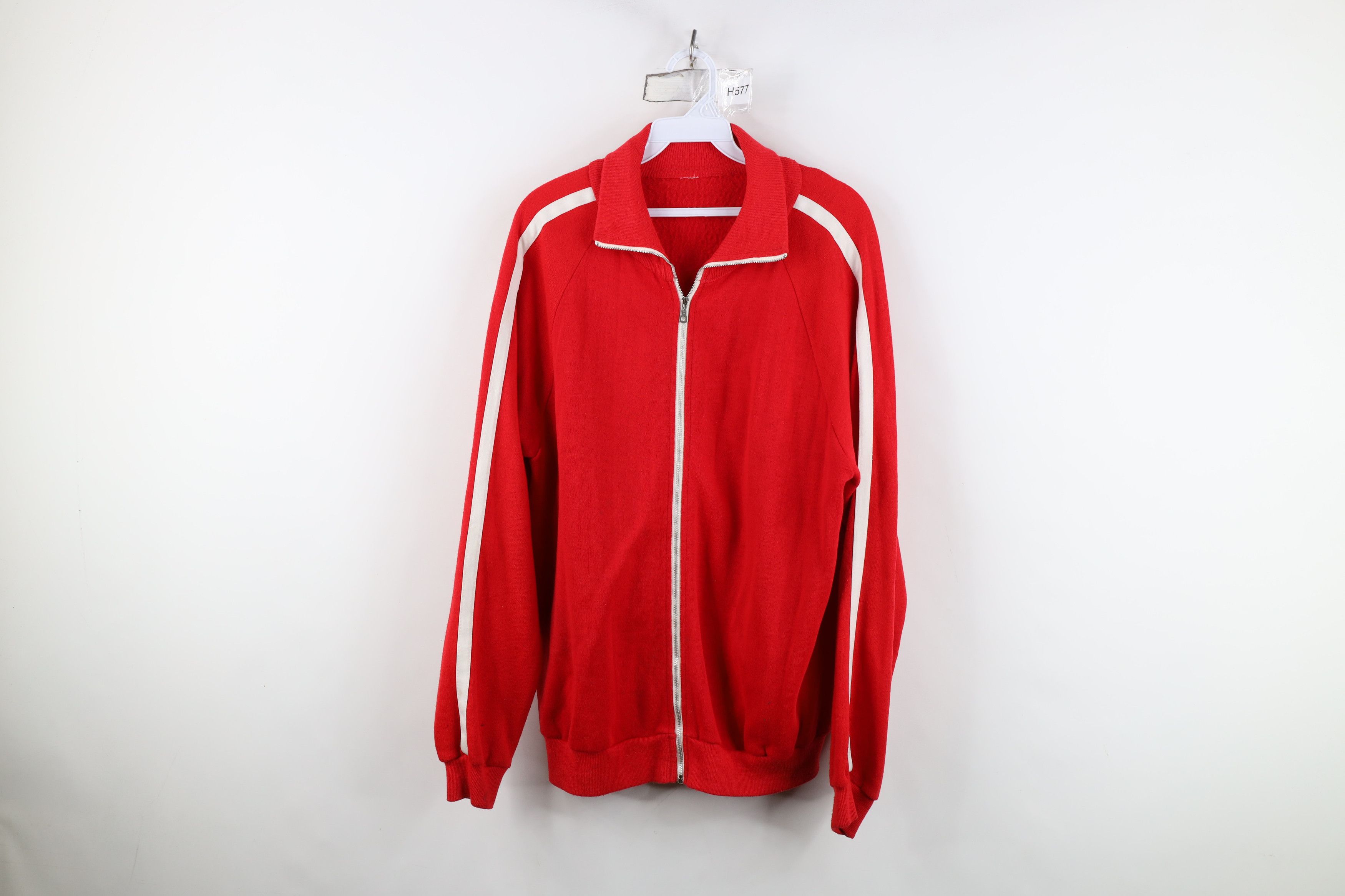 Vintage Vintage 60s Streetwear Striped Knit Warm Up Track Jacket USA Size US XL / EU 56 / 4 - 1 Thumbnail