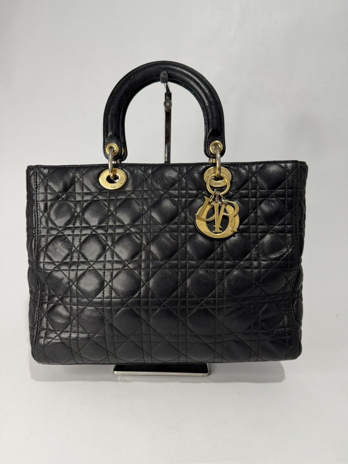 Dior Dior Black Large Lambskin Cannage Lady Dior Size ONE SIZE - 1 Thumbnail