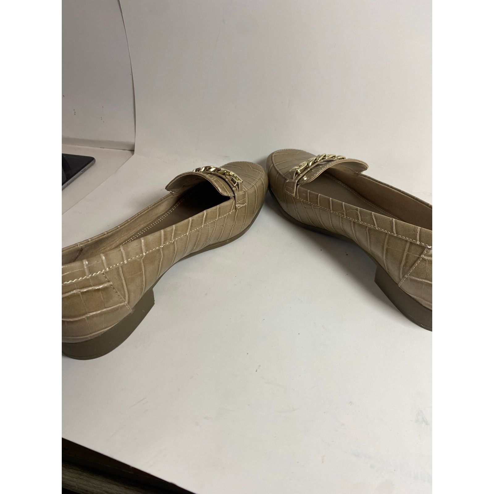 Anne Klein Anne Klein Brand Akvalya Taupe Chain Loafers size 9.5 Size US 9.5 / IT 39.5 - 5 Thumbnail