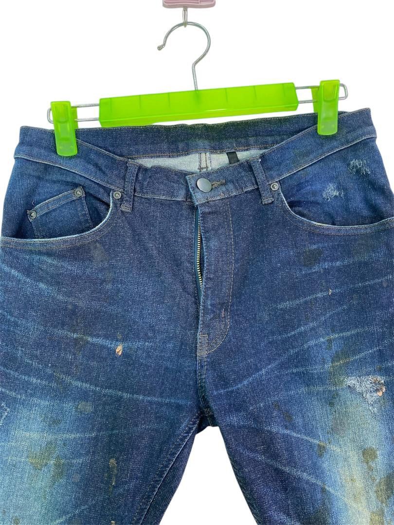 Japanese Brand Vtg 90s japanese brand distressed design skinny denim Size US 29 - 5 Thumbnail
