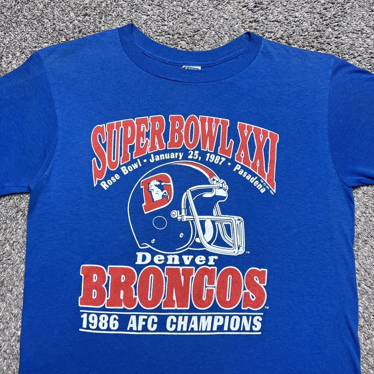 NFL Vintage 1986 NFL Denver Broncos AFC Champions Graphic TShirt Size US L / EU 52-54 / 3 - 5 Thumbnail