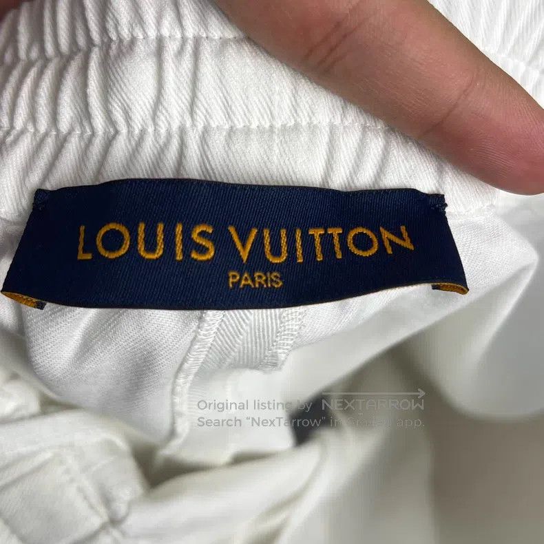 Louis Vuitton Louis Vuitton size l NBA Logo printed striped leather baske Size US 28 / EU 44 - 4 Thumbnail