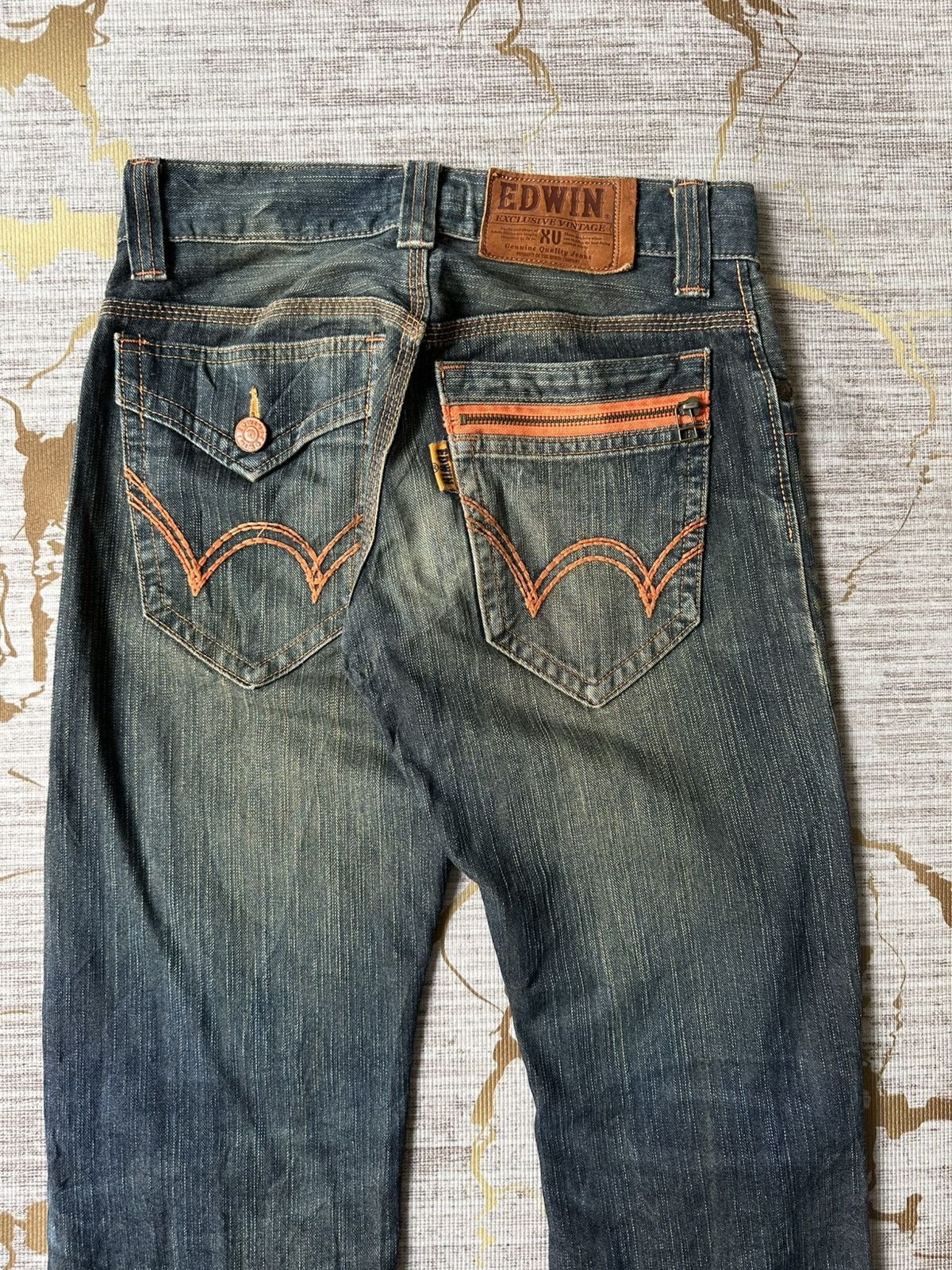 Japanese Brand Edwin XV Rusty Claw Marks Distressed Denim Size US 28 / EU 44 - 11 Thumbnail
