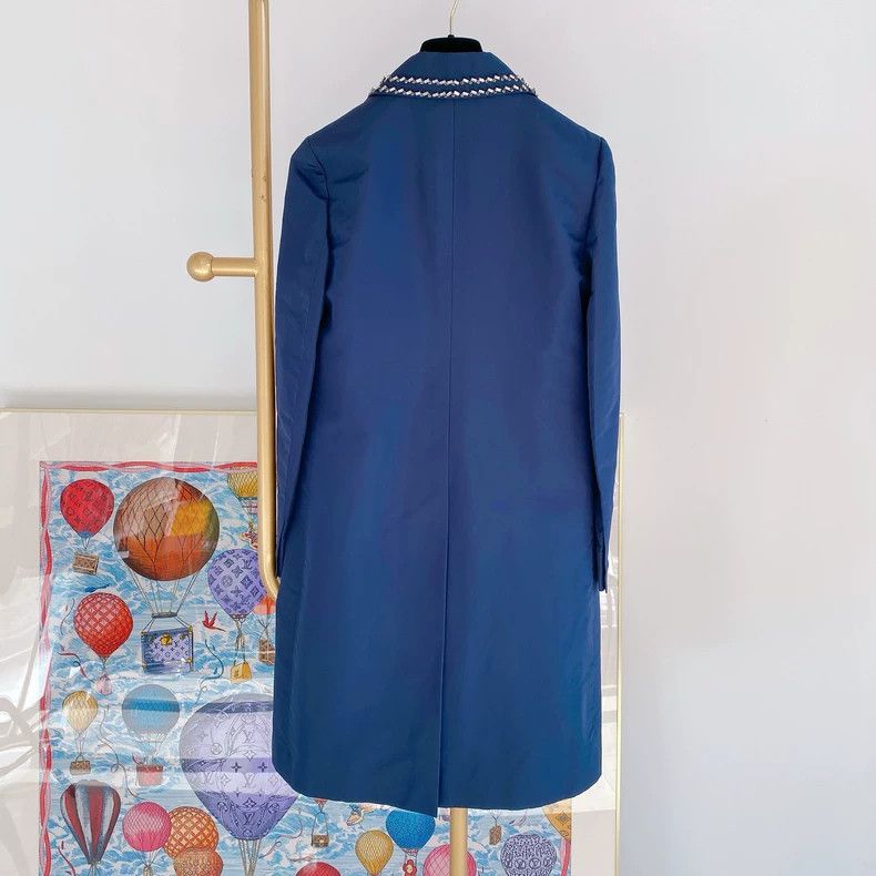 Prada Prada Blue rhinestone coat Size XS / US 0-2 / IT 36-38 - 2 Thumbnail