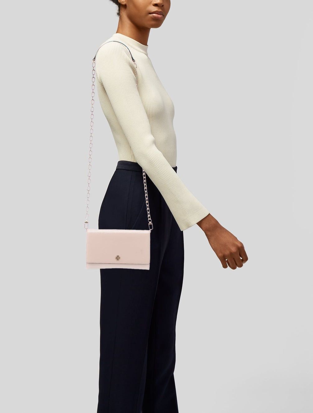 Tory Burch Tory Burch Georgia pebbled Crossbody in light pink Size ONE SIZE - 10 Thumbnail