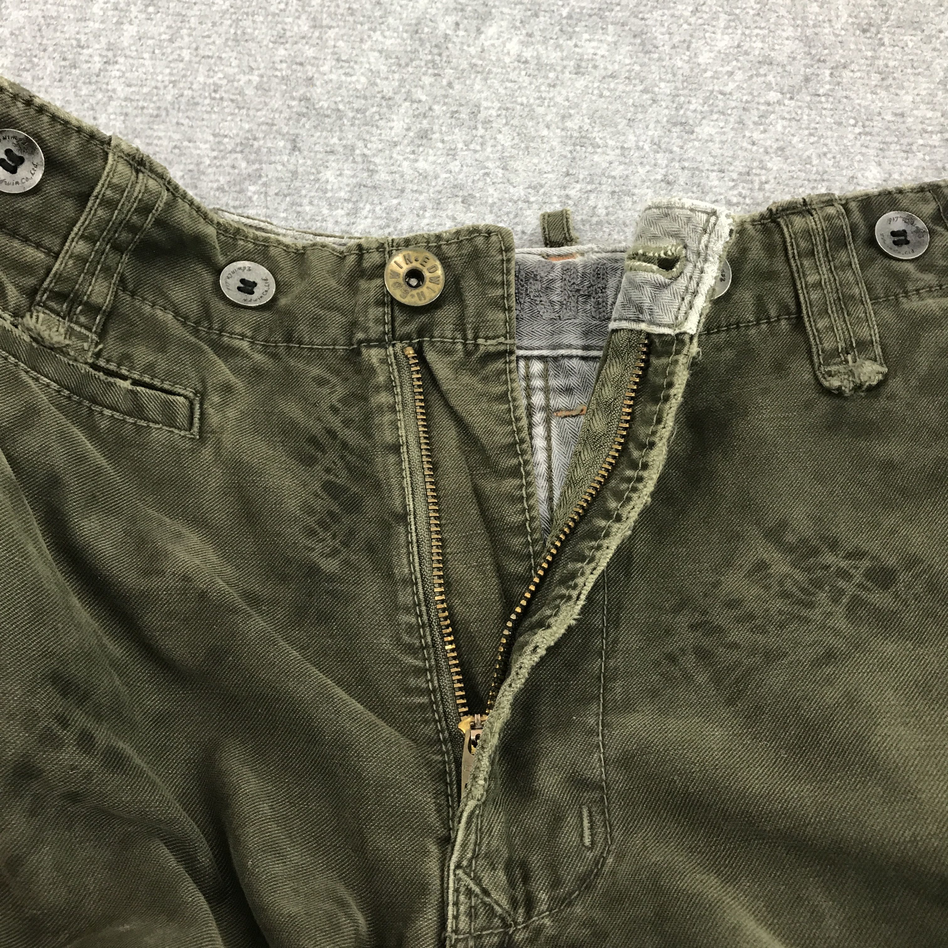 Edwin × Japanese Brand Flared Edwin Japan distressed bootcut style green jean Size US 30 / EU 46 - 11 Thumbnail