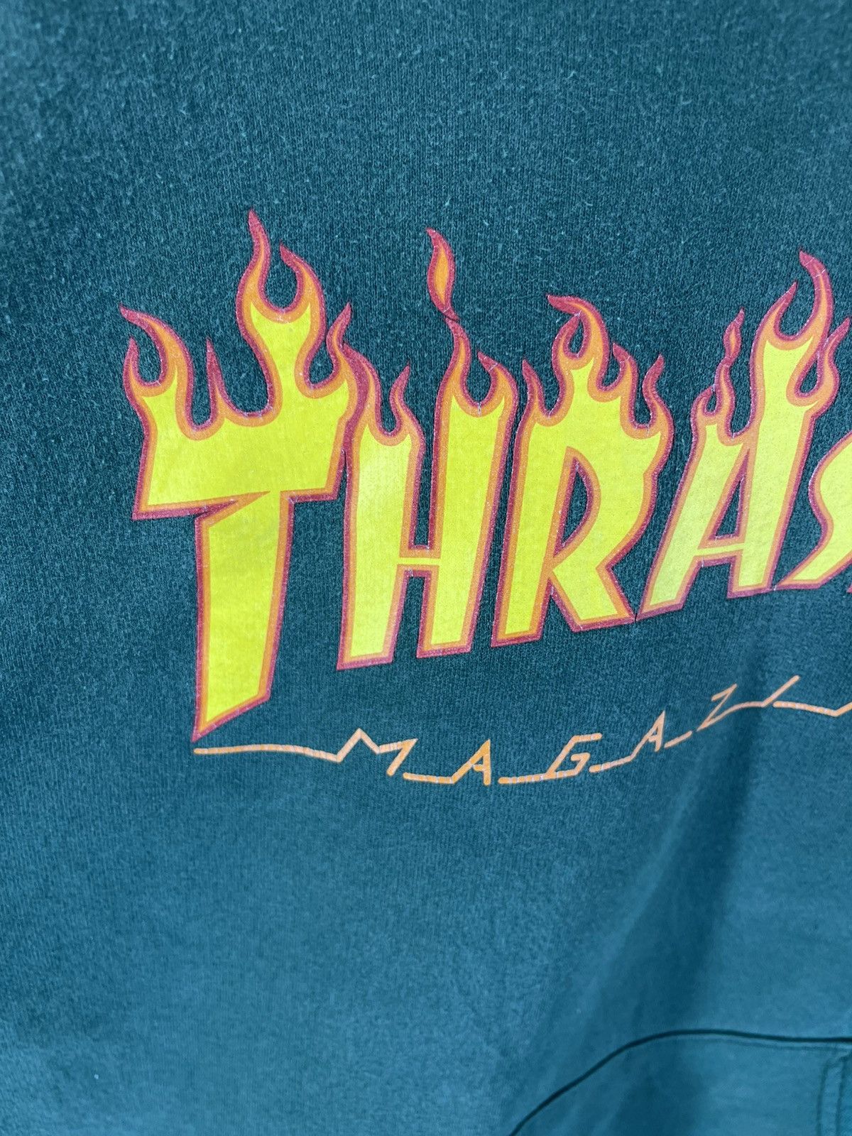 Thrasher Vintage 2000's Thrasher Megazine Flame Green Hoodie Size US M / EU 48-50 / 2 - 6 Thumbnail