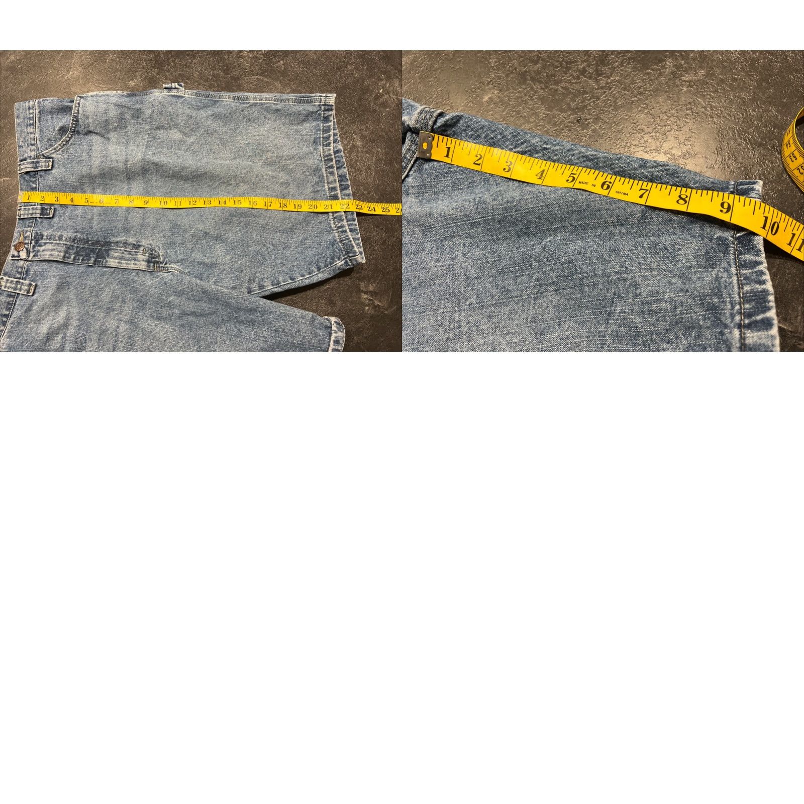 Wrangler Wrangler Men's Carpenter Shorts 46 Blue Denim Workwear 10" Inseam Flex Fit Biker Outdoor Size US 30 / EU 46 - 8 Thumbnail