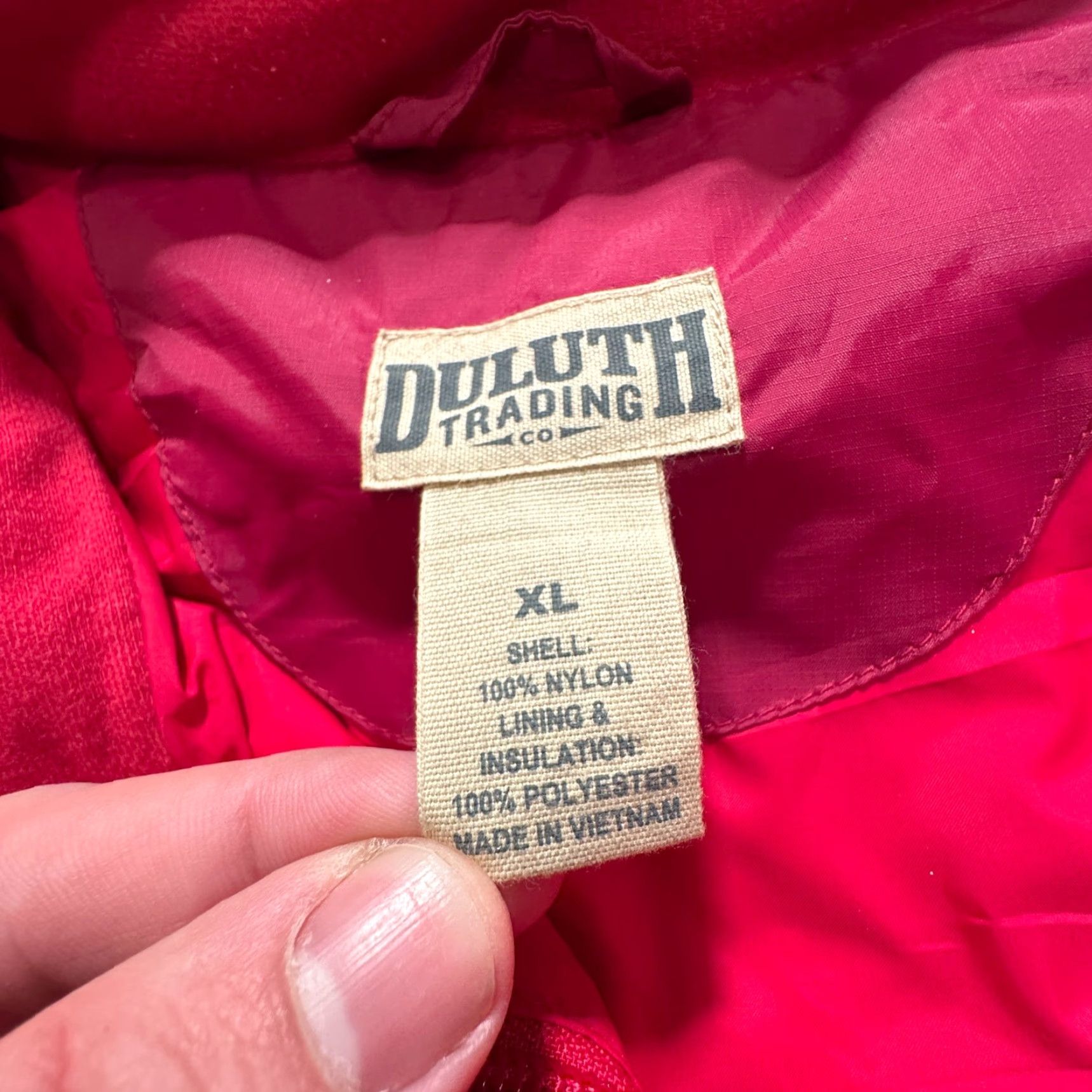 Duluth Trading Company Duluth Puffer Jacket XL Red Nylon Quilted Full Zip Mens Jacket Size US XL / EU 56 / 4 - 4 Thumbnail