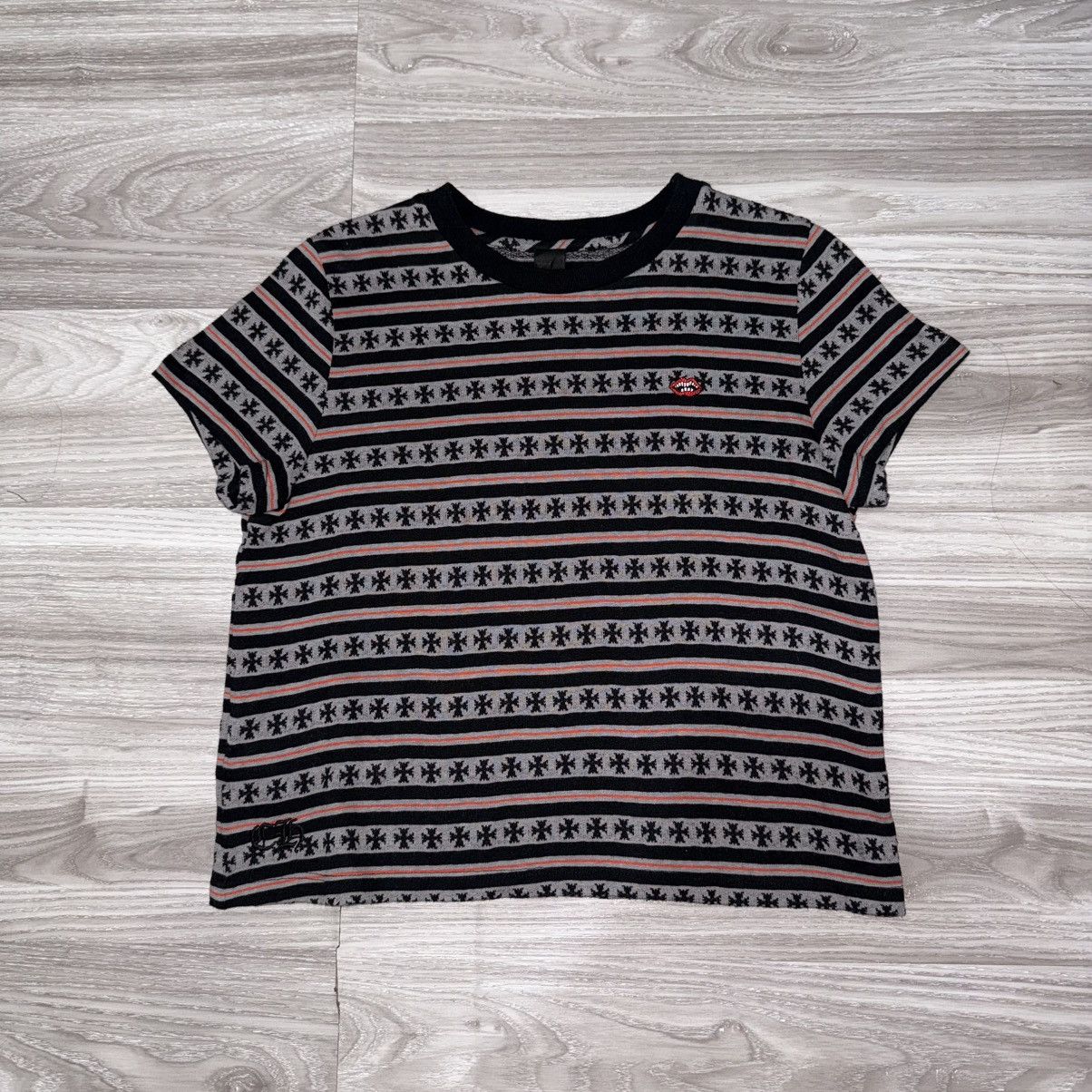 トップス chrome hearts y not stripe tee XL chrome hearts y not stripe tee XL