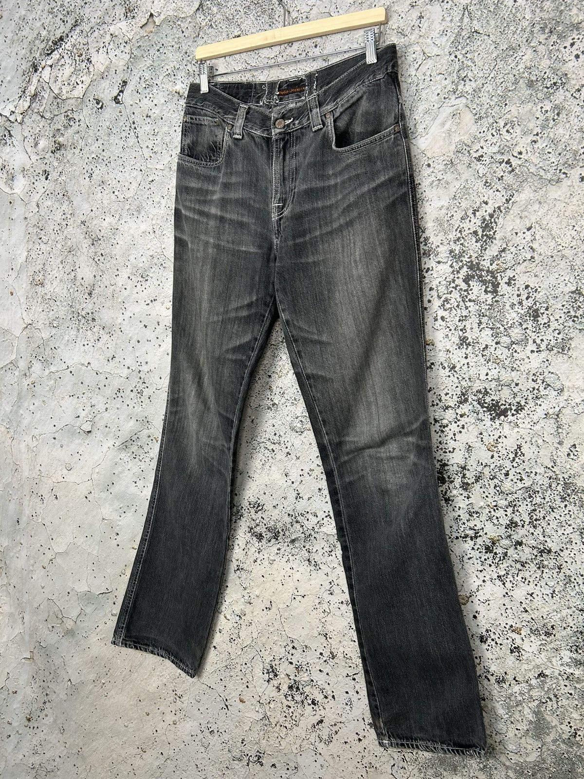 Nudie Jeans Nudie Jeans Washed Black Avant Garde Denim Grunge Rock Y2K Size US 34 / EU 50 - 2 Thumbnail